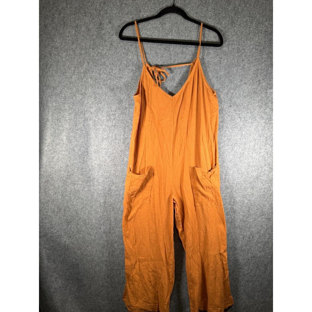 Sanctuary Rust Orange Lightweight Jumpsuit with Pockets